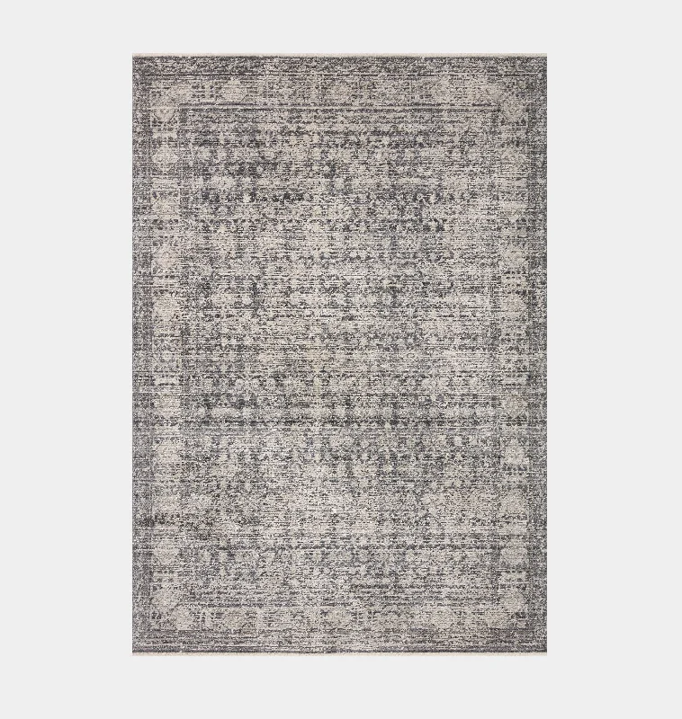 carpet for living rooms with light colors-Alie ALE-03 Charcoal / Dove Area Rug