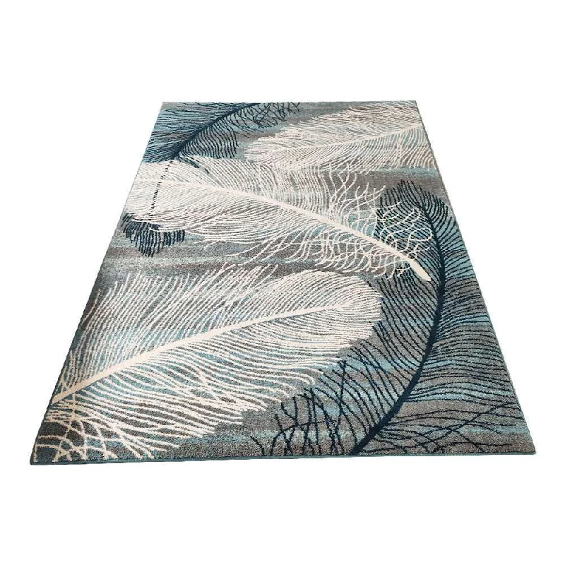 stylish runner carpet for hallway-Alina Flow Rug 160 x 220cm Aqua