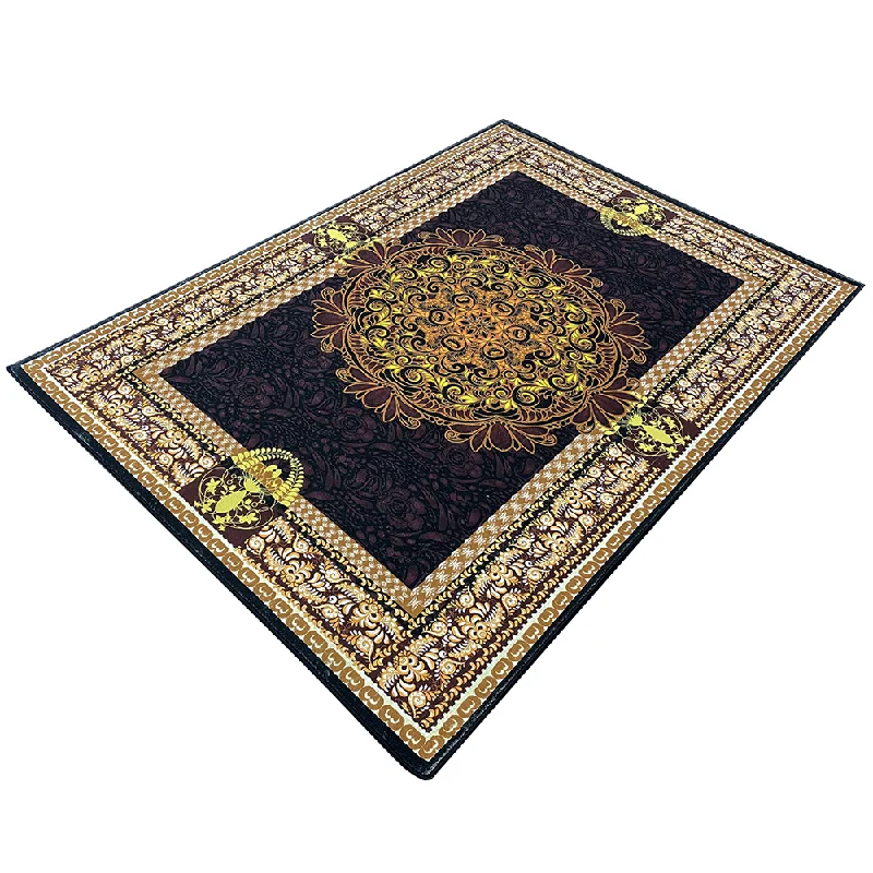 trendy carpet tiles for office use-Alina Grand Palace Rug 240 x 330cm Brown