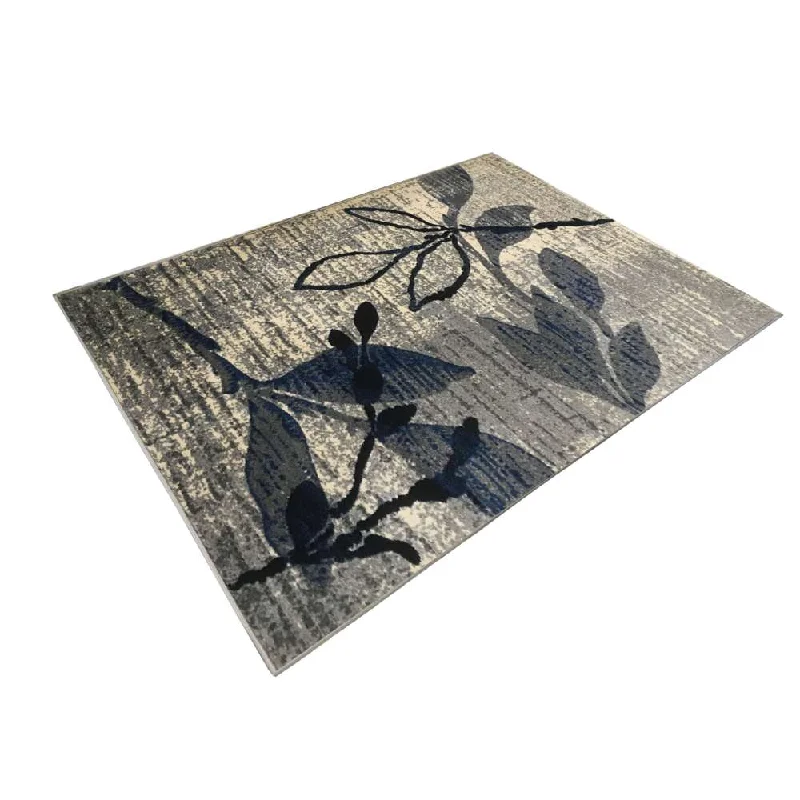 premium shaggy carpet for living room-Alina Ink Painting Rug 160 x 220cm Grey