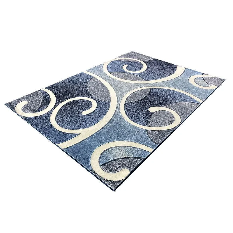 premium wool carpet for living room-Alina Simplicity Rug 200 x 290cm Blue