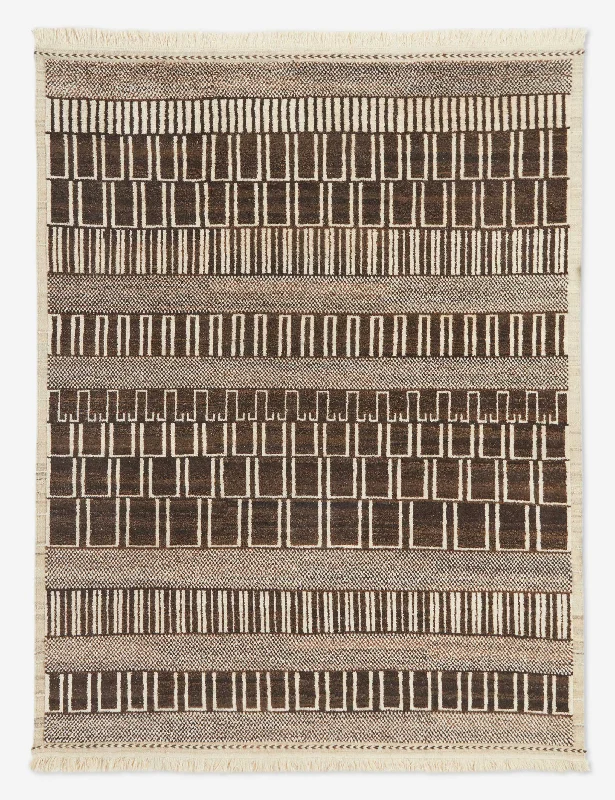 soft wool carpet for cozy living spaces-Allard Moroccan-Style Hand-Knotted Wool Rug