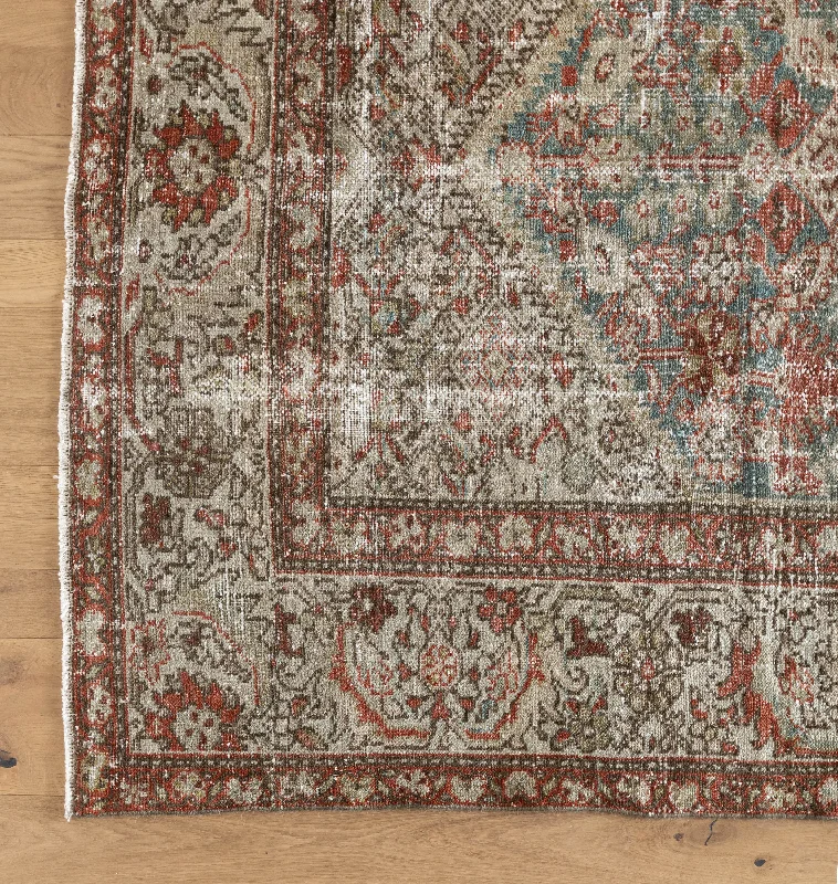 thick wool carpet for comfort-Vintage Azad Rug 5'2" x 9'