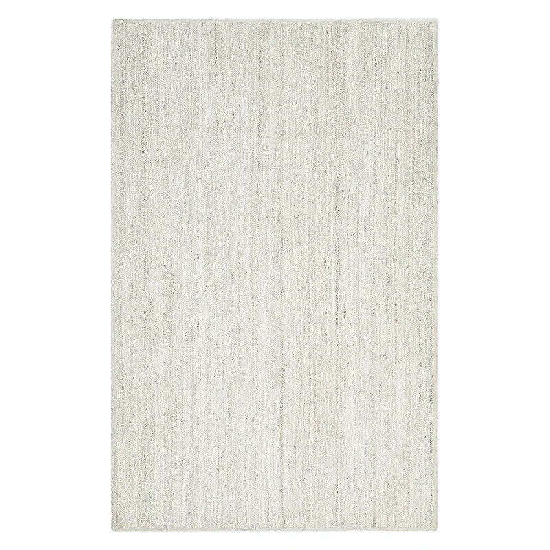 soft carpet for high-traffic areas-Ivory Braided Solid Jute Rug