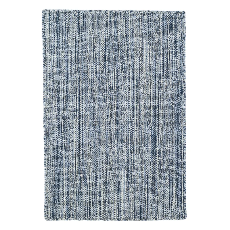 modern carpet options for upscale decor-Bella Navy Handwoven Wool Rug