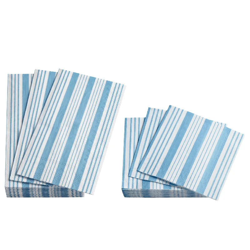 warm tone carpet for cozy rooms-Birmingham Stripe French Blue Napkin