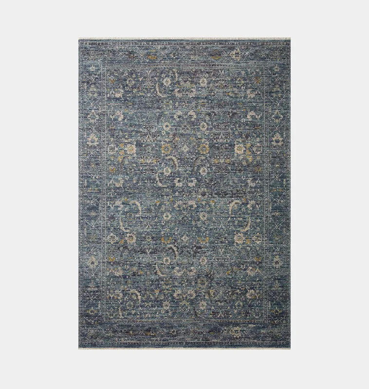 plush carpet tiles for stylish homes-Bradbury BRU-03 Ocean / Gold Area Rug