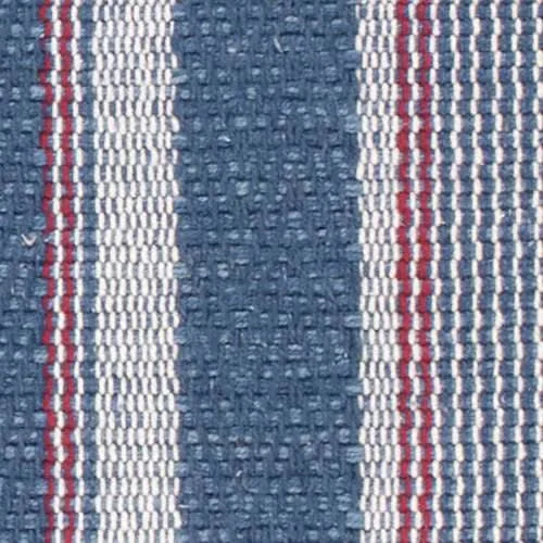 luxury carpets for modern home spaces-Camden Stripe Denim Handwoven Cotton Rug Swatch