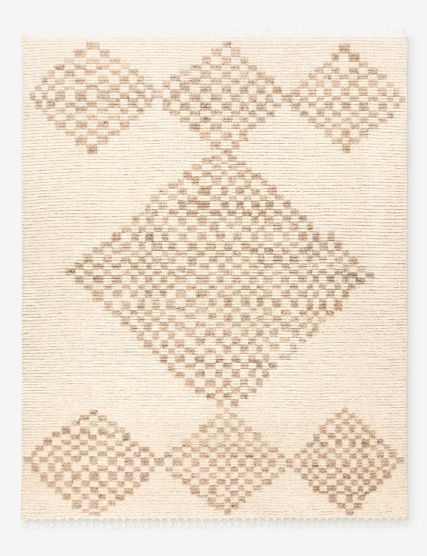 soft wool carpet for high-end living rooms-Carita Hand-Knotted Wool Moroccan-Style Rug