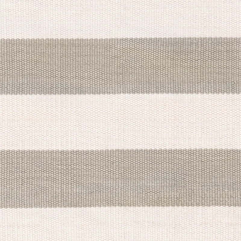 carpet installation for contemporary homes-Catamaran Stripe Platinum/Ivory Handwoven Indoor/Outdoor Rug Swatch