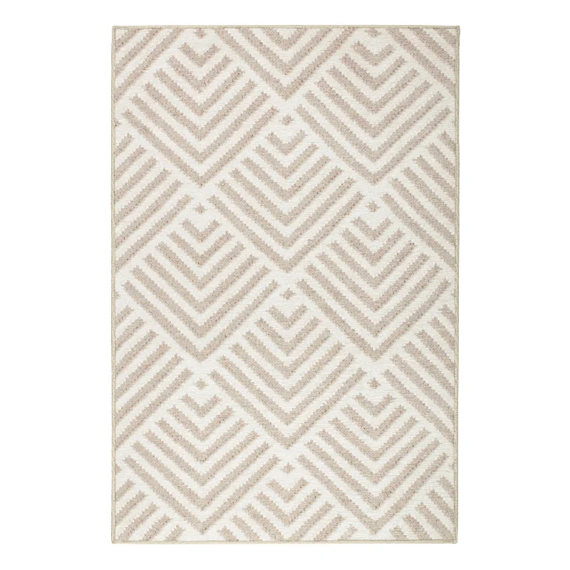 low-maintenance carpet for busy spaces-Cleo Cement Machine Washable Rug