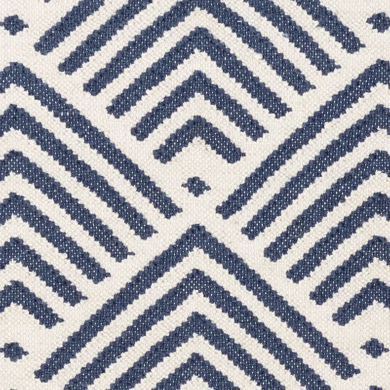 decorative wool carpet for hallway-Cleo Navy Handwoven Indoor/Outdoor Rug Swatch