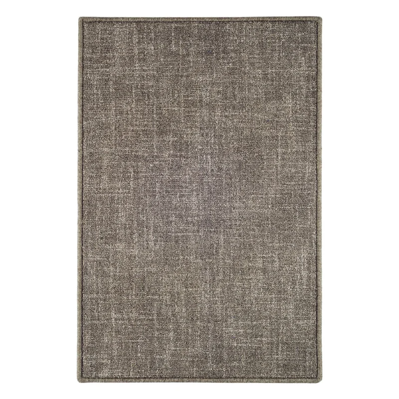 area carpet for dining room-Crosshatch Charcoal Hand Micro Hooked Wool Custom Rug