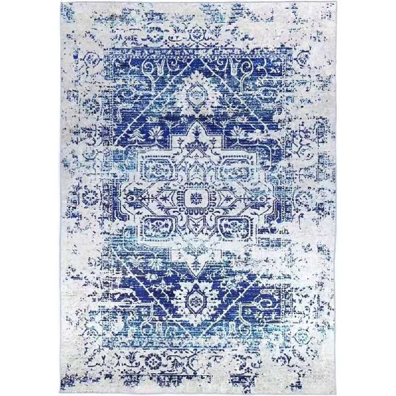 carpet runners for staircase protection-Decor Angelic Rug 160 x 230cm White Blue