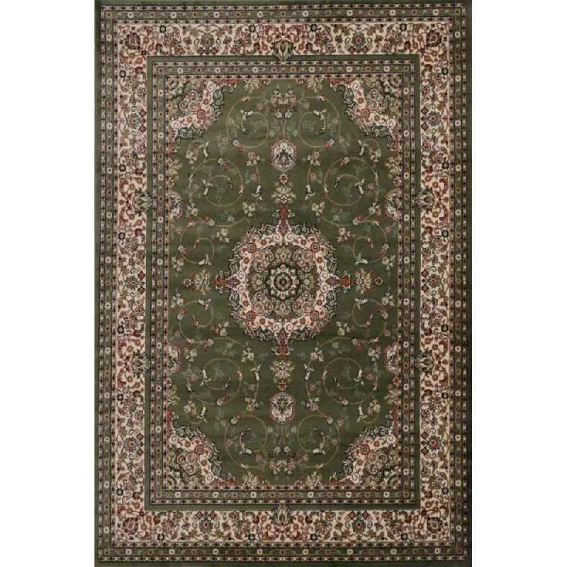 non-slip carpet for office hallways-Decor Classica Rug 160 x 230cm Green