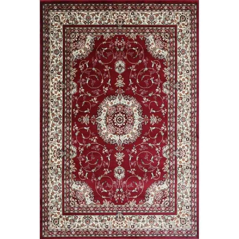 area carpet for wooden floors-Decor Classica Rug 160 x 230cm Red