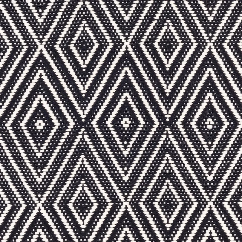 eco carpet for low environmental impact-Diamond Black/Ivory Handwoven Indoor/Outdoor Rug Swatch