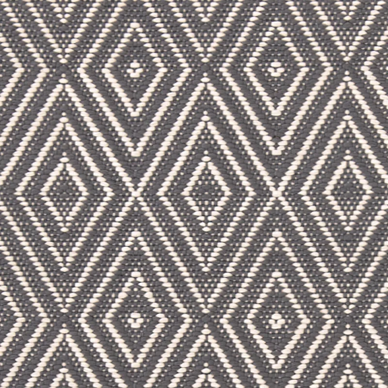 colorful rug and carpet for modern decor-Diamond Graphite/Ivory Handwoven Indoor/Outdoor Rug Swatch