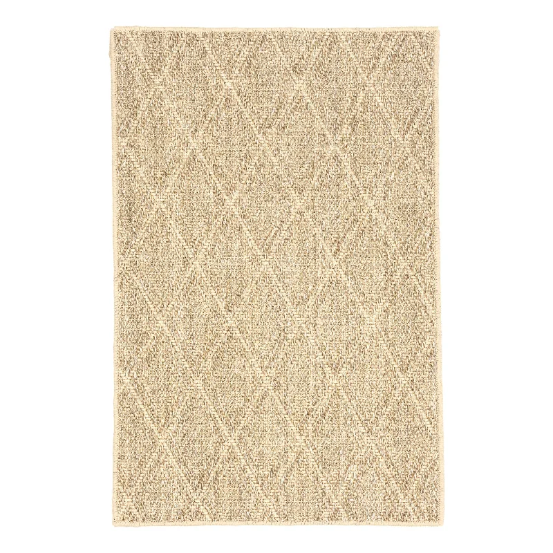 shaggy wool carpet for office spaces-Diamond Sand Woven Sisal Rug