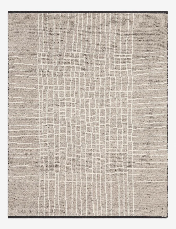 modern home carpet for minimal decor-Diora Moroccan-Style Hand-Knotted Wool Rug