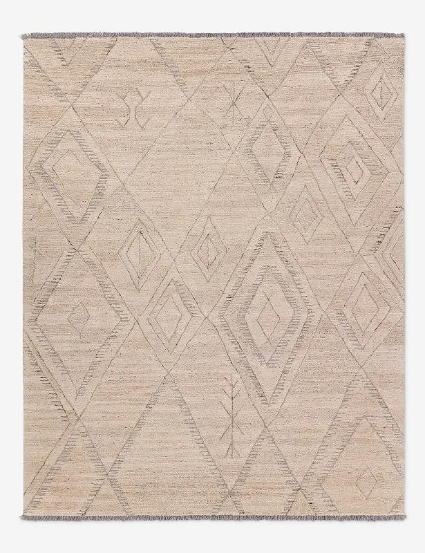 shaggy carpet for modern living rooms-Esca Hand-Tufted Wool Moroccan-Style Rug