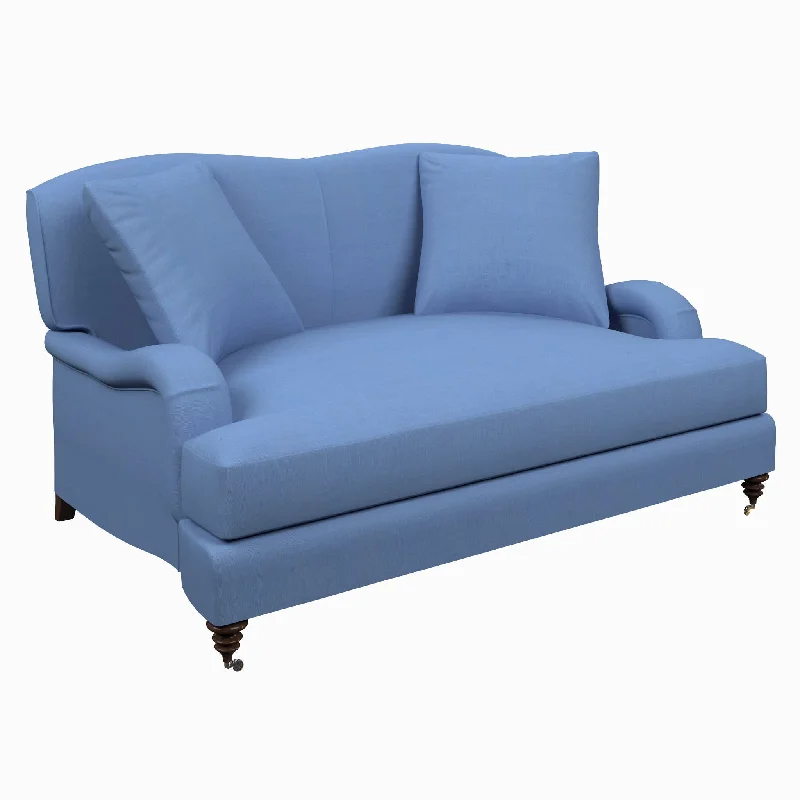 stylish home carpet for bedroom-Estate Linen French Blue Litchfield Loveseat