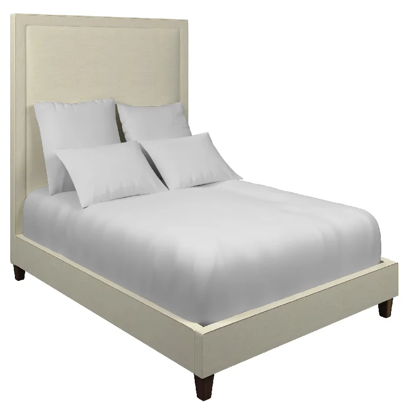 luxurious velvet carpet for home-Estate Linen Ivory High Stonington Bed