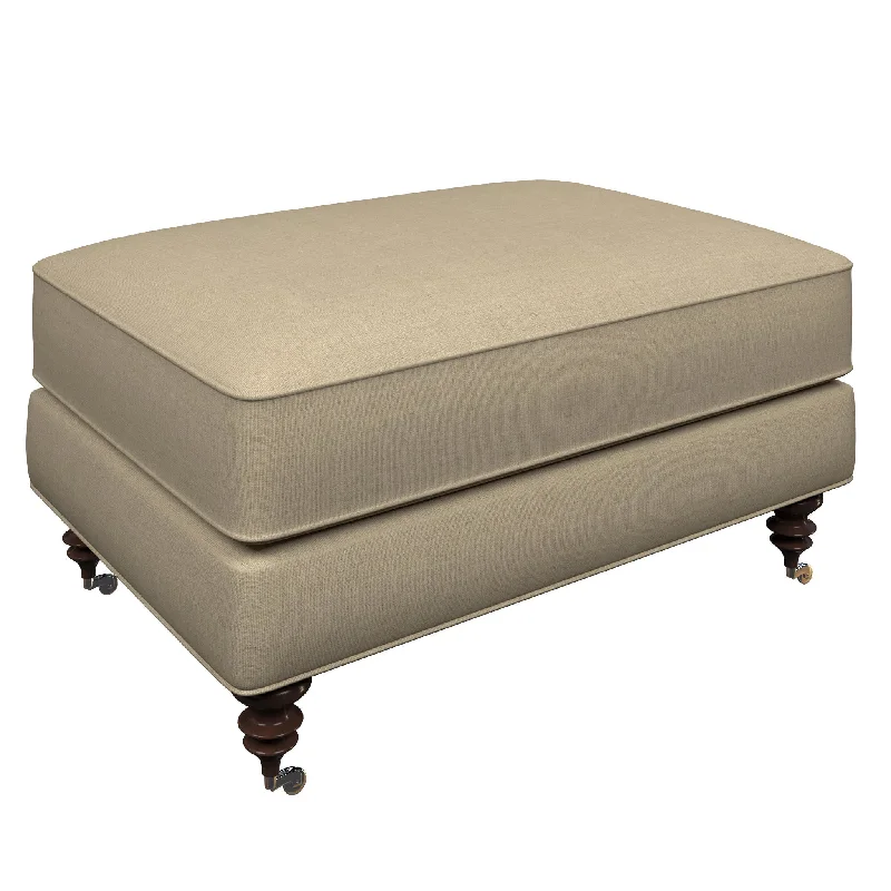 carpet for family rooms with high foot traffic-Estate Linen Natural Norfolk Ottoman