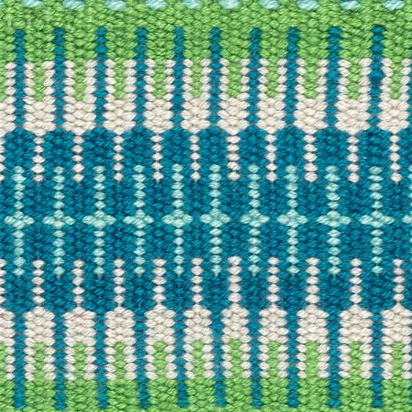 eco-friendly carpet with non-toxic materials-Folly Blue/Green Handwoven Indoor/Outdoor Rug Swatch