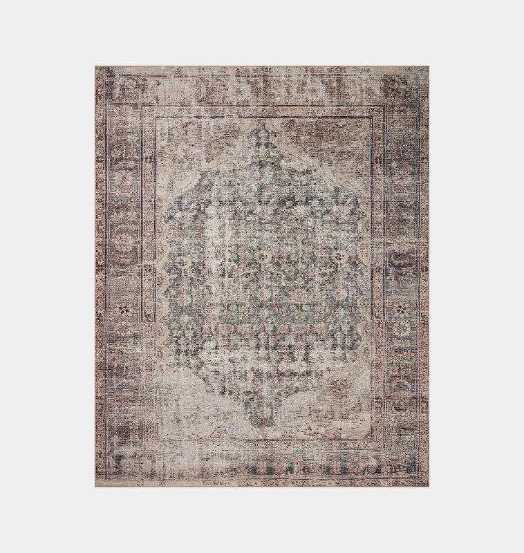 extra-large area carpet for living rooms-Georgie GER-08 Lagoon / Beige Area Rug