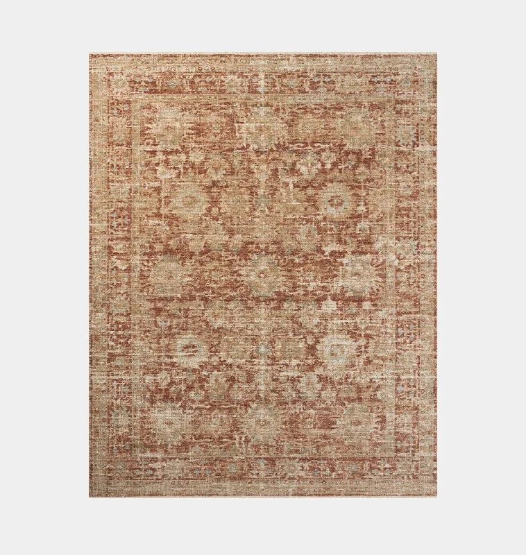 soft and plush wool carpet for bedrooms-Heritage HER-03 Brick / Multi Area Rug