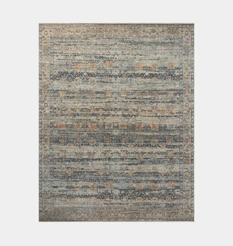 multi-purpose carpet tiles for commercial spaces-Heritage HER-09 Sky / Sunset Area Rug