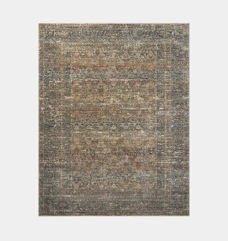 modern geometric carpets for apartments-Heritage HER-11 Midnight / Multi Area Rug