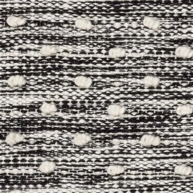 easy-care synthetic carpets for apartment-Hobnail Black Handwoven Performance Rug Swatch