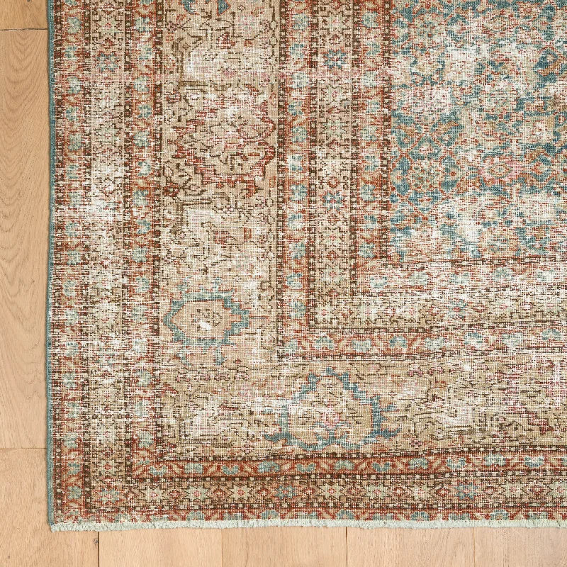 non-slip plush carpet for bathrooms-Vintage Kasur Rug 9'8" x 11'10"