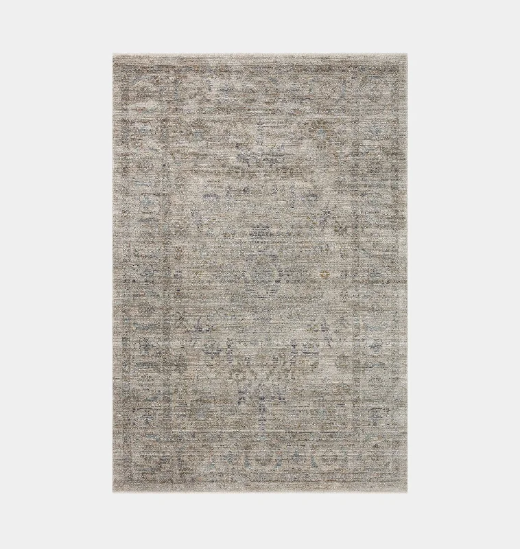 easy-to-clean wool carpet for living room-Katherine KES-03 Beige / Mist Area Rug