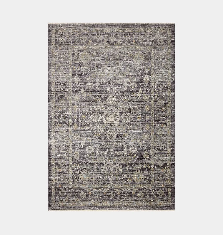 soft plush wool carpet for bedrooms-Katherine KES-03 Midnight / Tobacco Area Rug