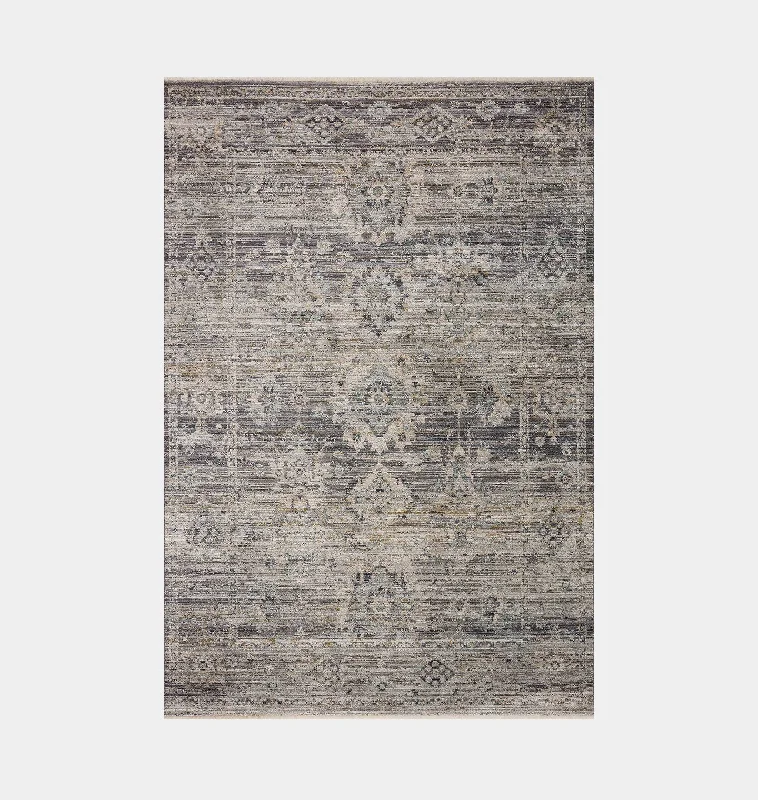 stylish area rug for office decor-Katherine KES-05 Graphite / Jade Area Rug