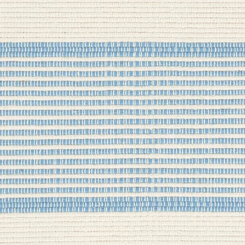 non-slip plush carpet for bathrooms-La Mirada Asiatic Blue Handwoven Cotton Rug Swatch