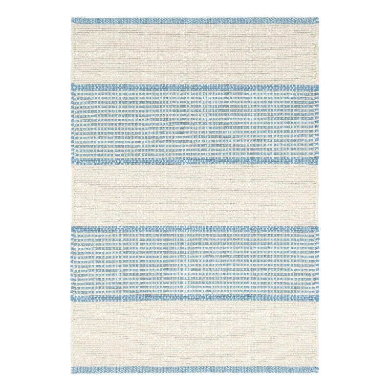 premium carpets for interior design-La Mirada Asiatic Blue Handwoven Cotton Rug