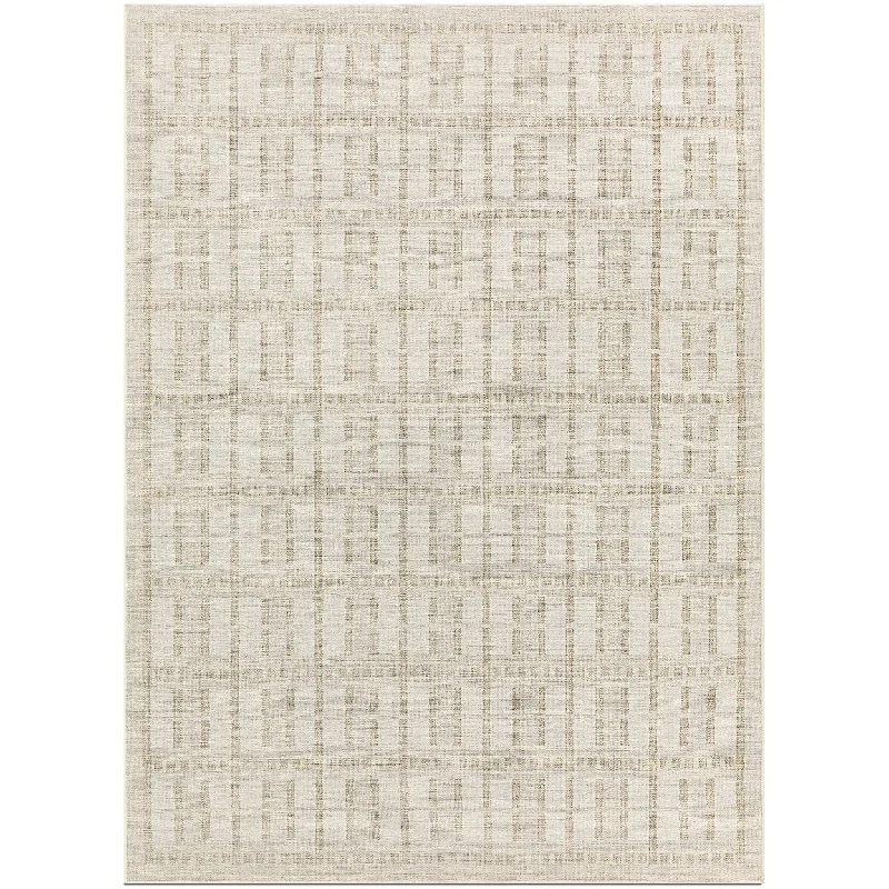 stylish runner carpet for hallway-Lino - Ivory/Natural