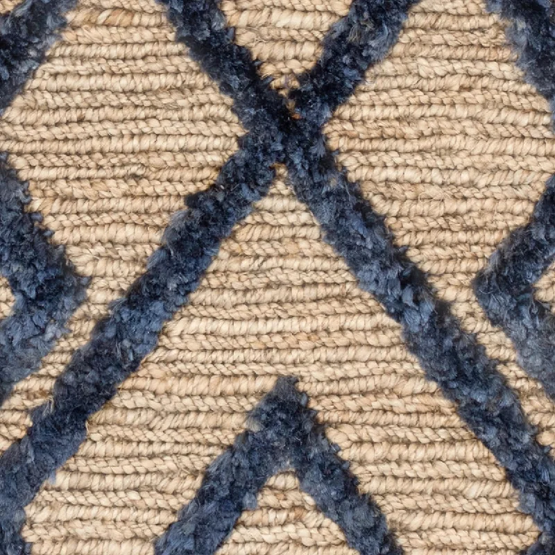 plush area carpet for apartment living room-Marco Navy Jute Soumak Handwoven Rug Swatch