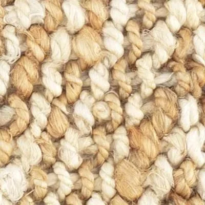 custom carpet options for living rooms-Meghan Ivory/Natural Handwoven Jute Rug Swatch