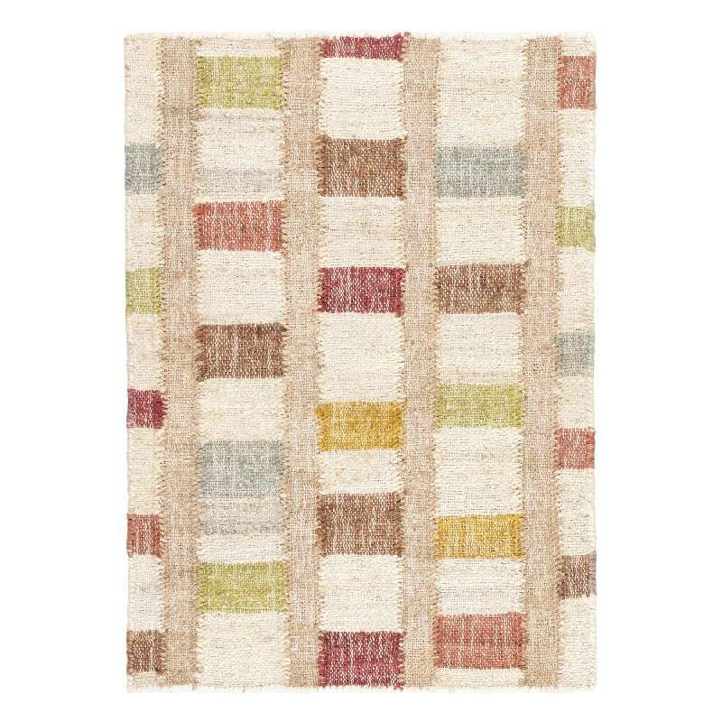 carpet runners for hallway-Mosaic Multi Handwoven Jute Rug