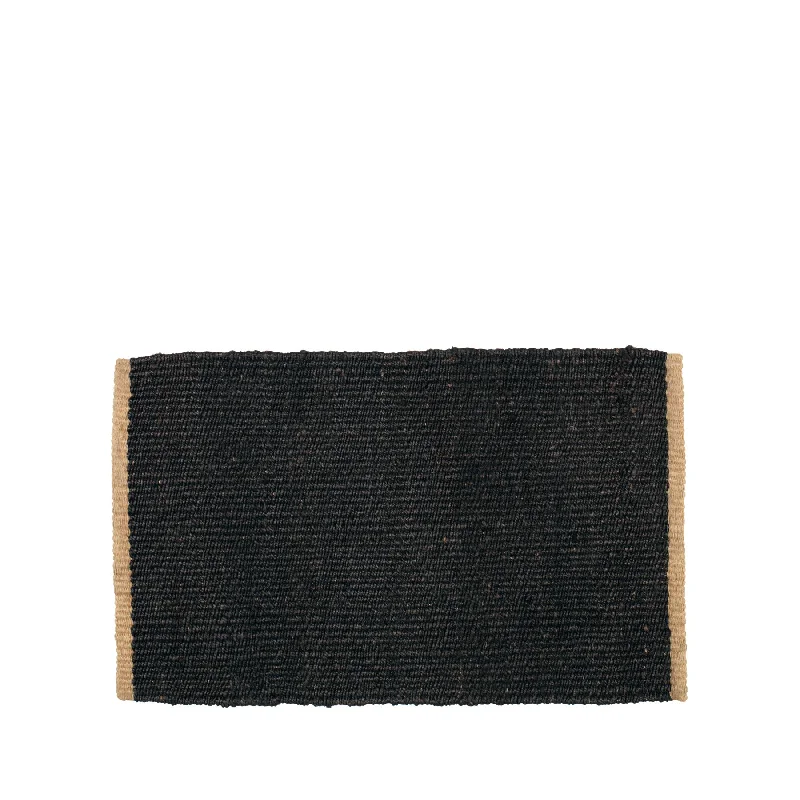 soft wool carpet for high-end living rooms-Nest Weave Entrance Mat in Charcoal