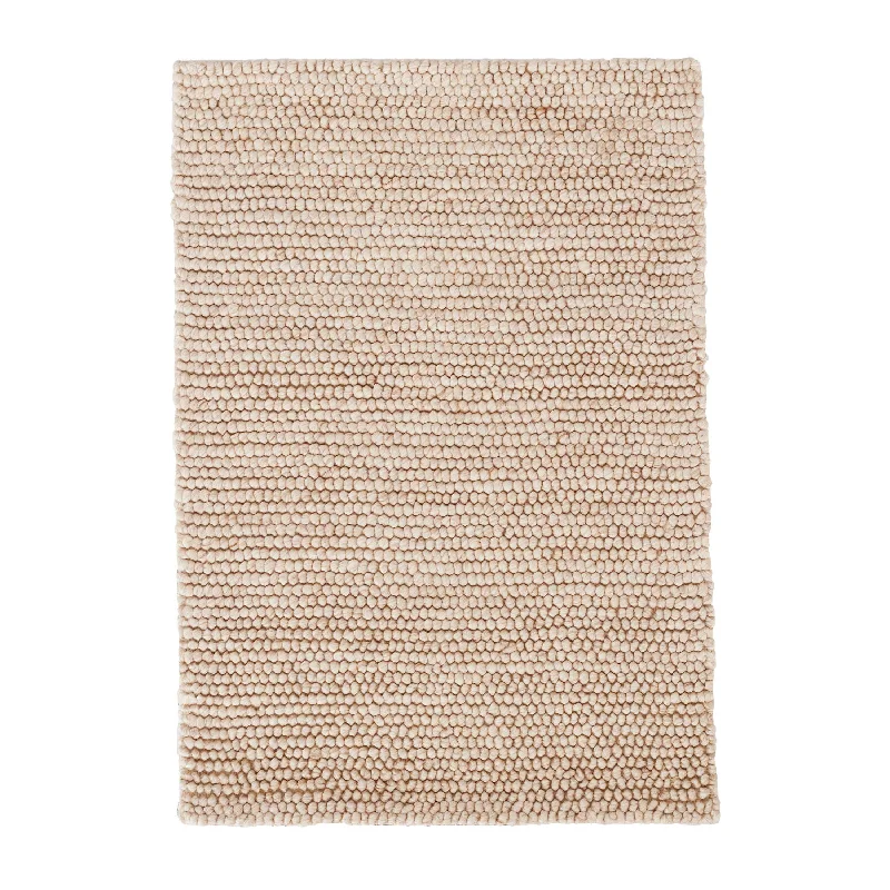 low-maintenance carpet tiles for commercial spaces-Niels Latte Handwoven Wool/Viscose Rug