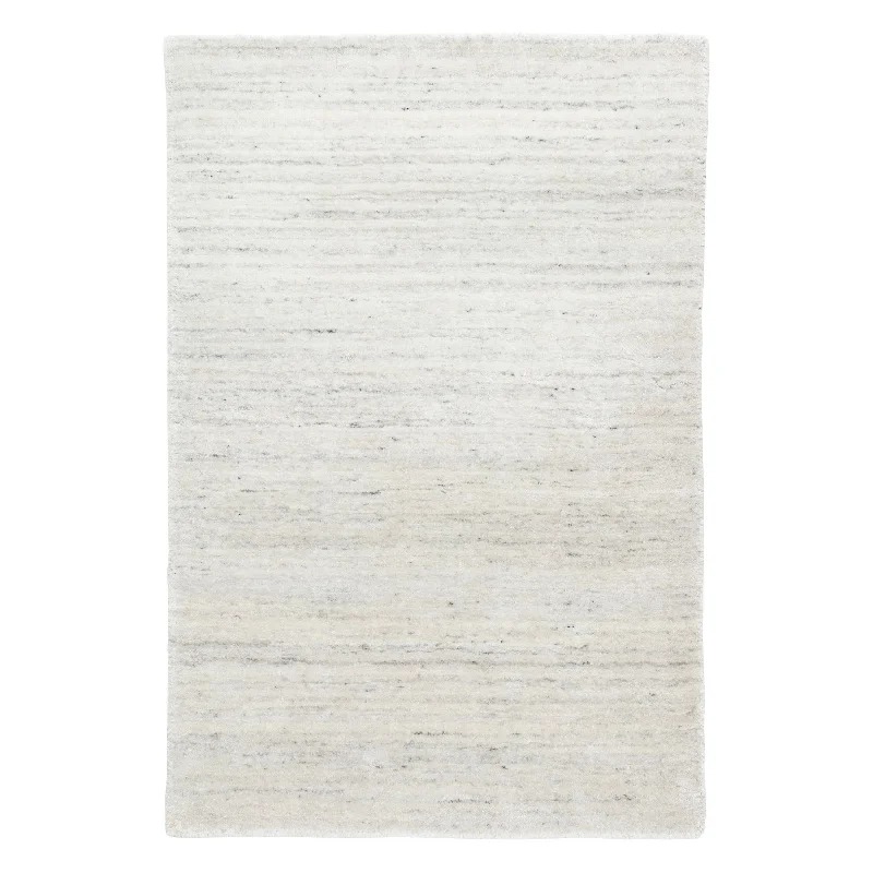 pet-friendly carpets for home use-Nordic White Hand Loom Knotted Performance Rug