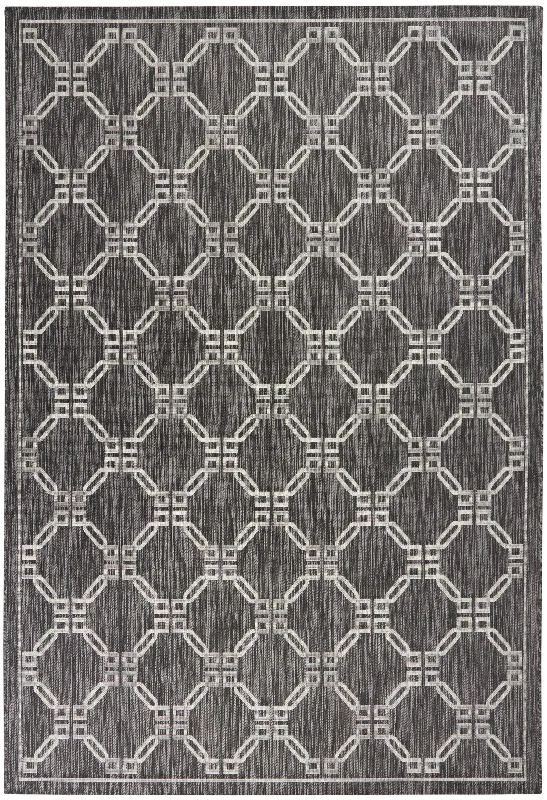 home carpet with minimal maintenance-Nourison Country Side CTR02 Charcoal Area Rug