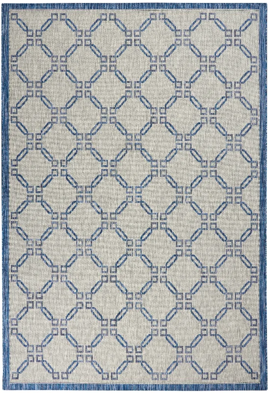 premium wool carpet for high-end decor-Nourison Country Side CTR02 Ivory Blue Area Rug