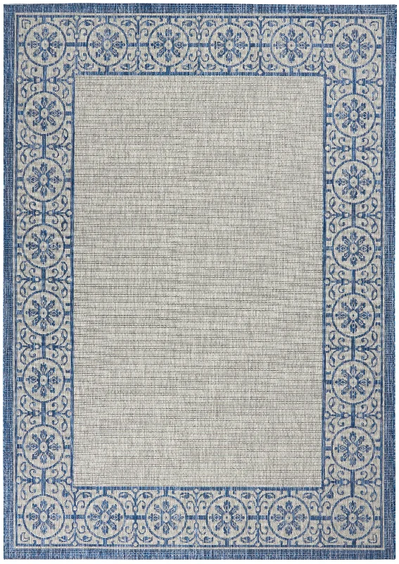 soft carpet with plush feel for home-Nourison Country Side CTR03 Ivory Blue Area Rug